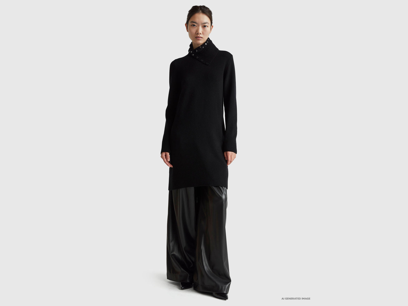 Vestido midi em lã mista - ucb_image_F