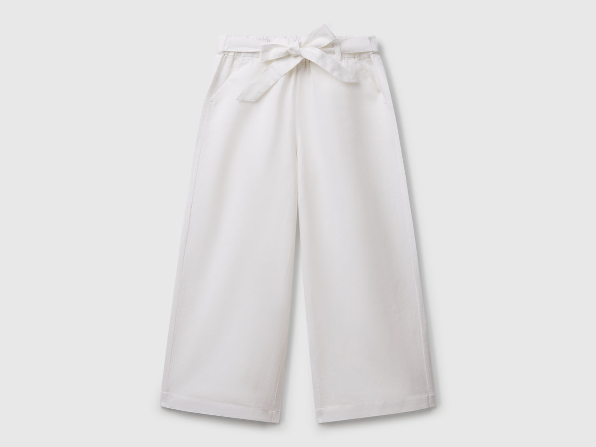 Linen blend trousers with sash - ucb_image_FS