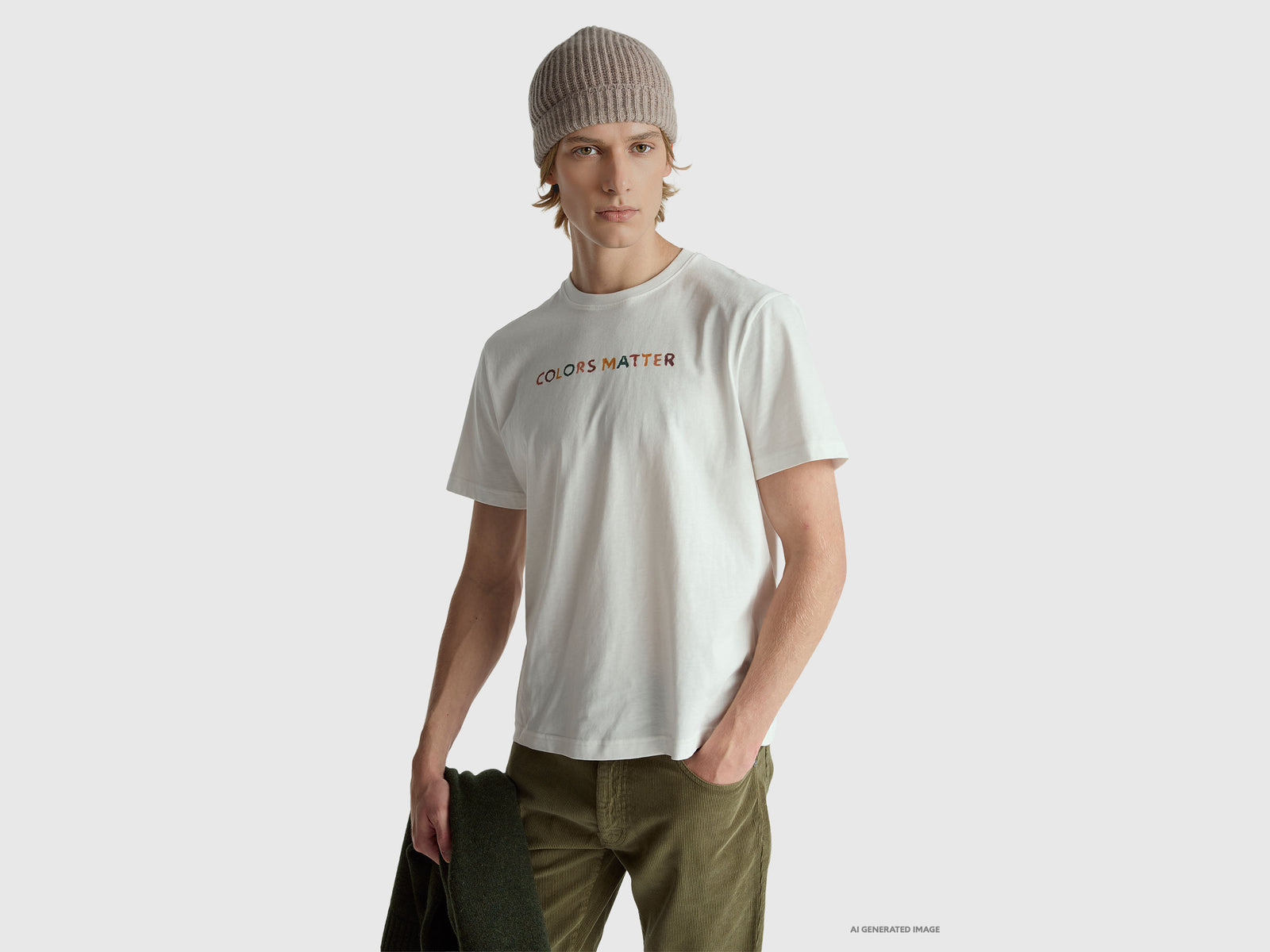 T-shirt relaxed fit com estampa à frente e atrás - ucb_image_F
