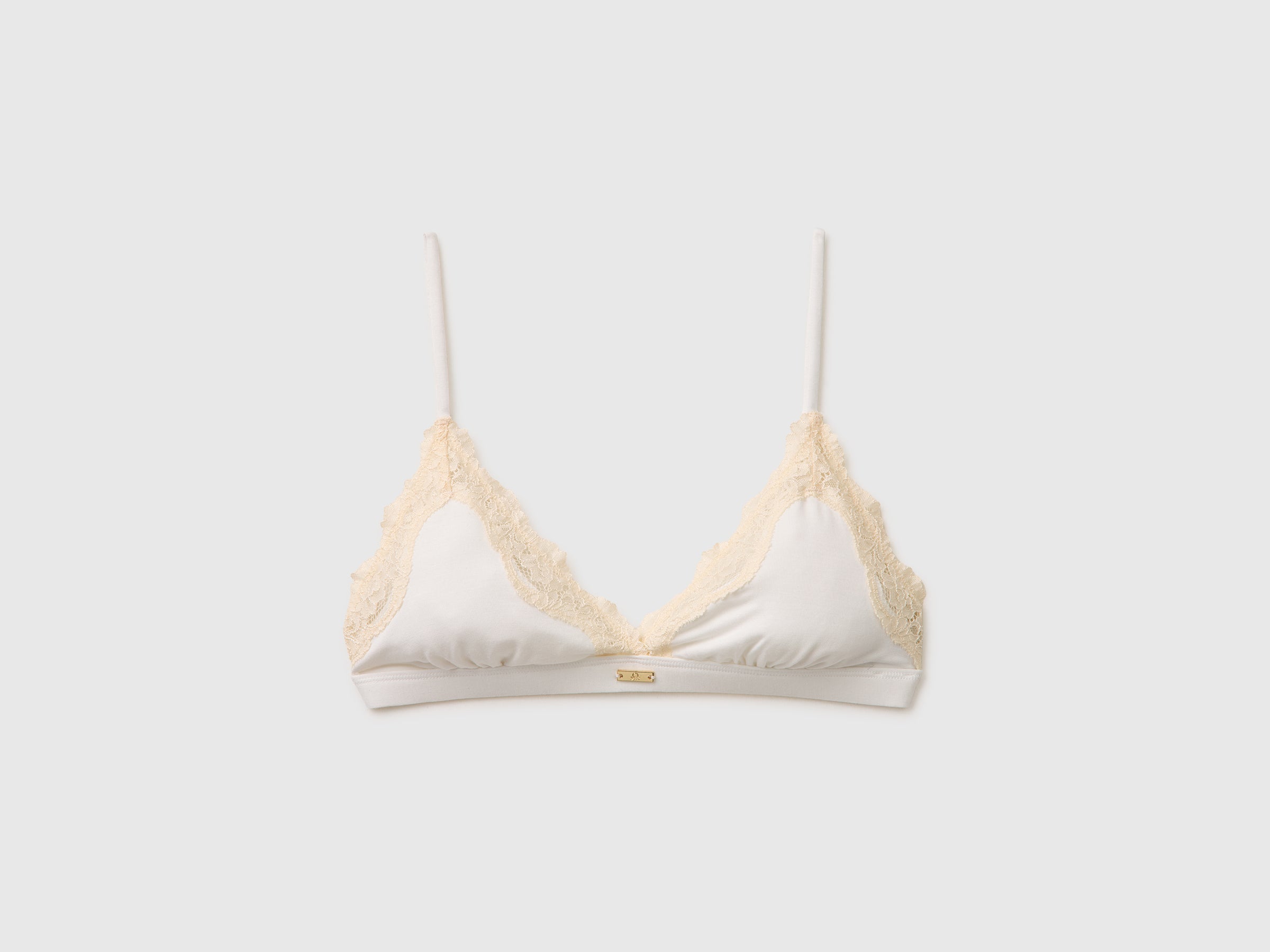 Silk blend triangle bra with lace - ucb_image_FS