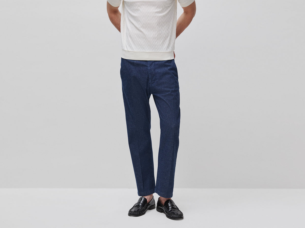 Chinos slim fit em denim leve - ucb_image_F
