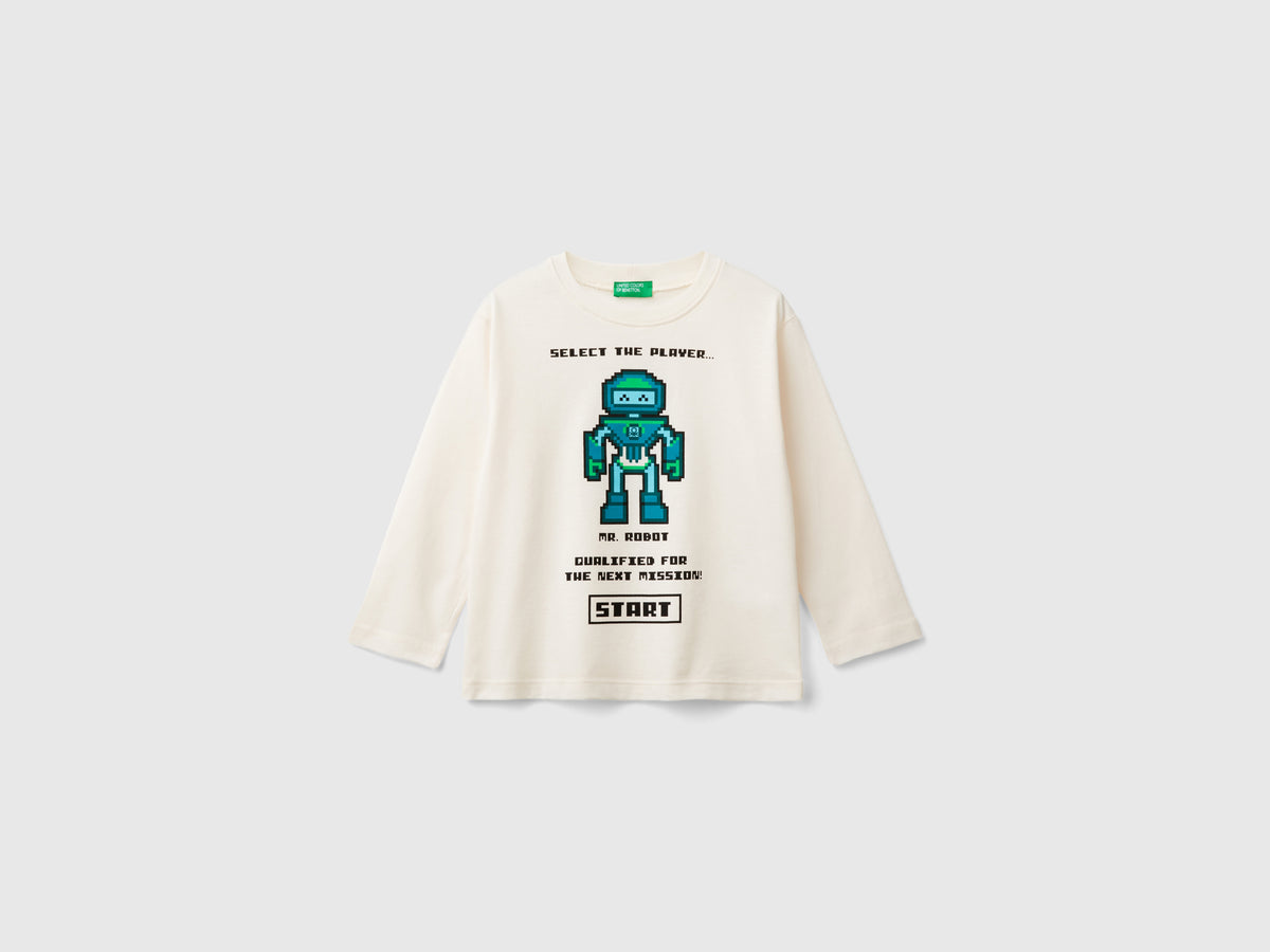 T-shirt com estampa em algodão quente orgânico - ucb_image_FS