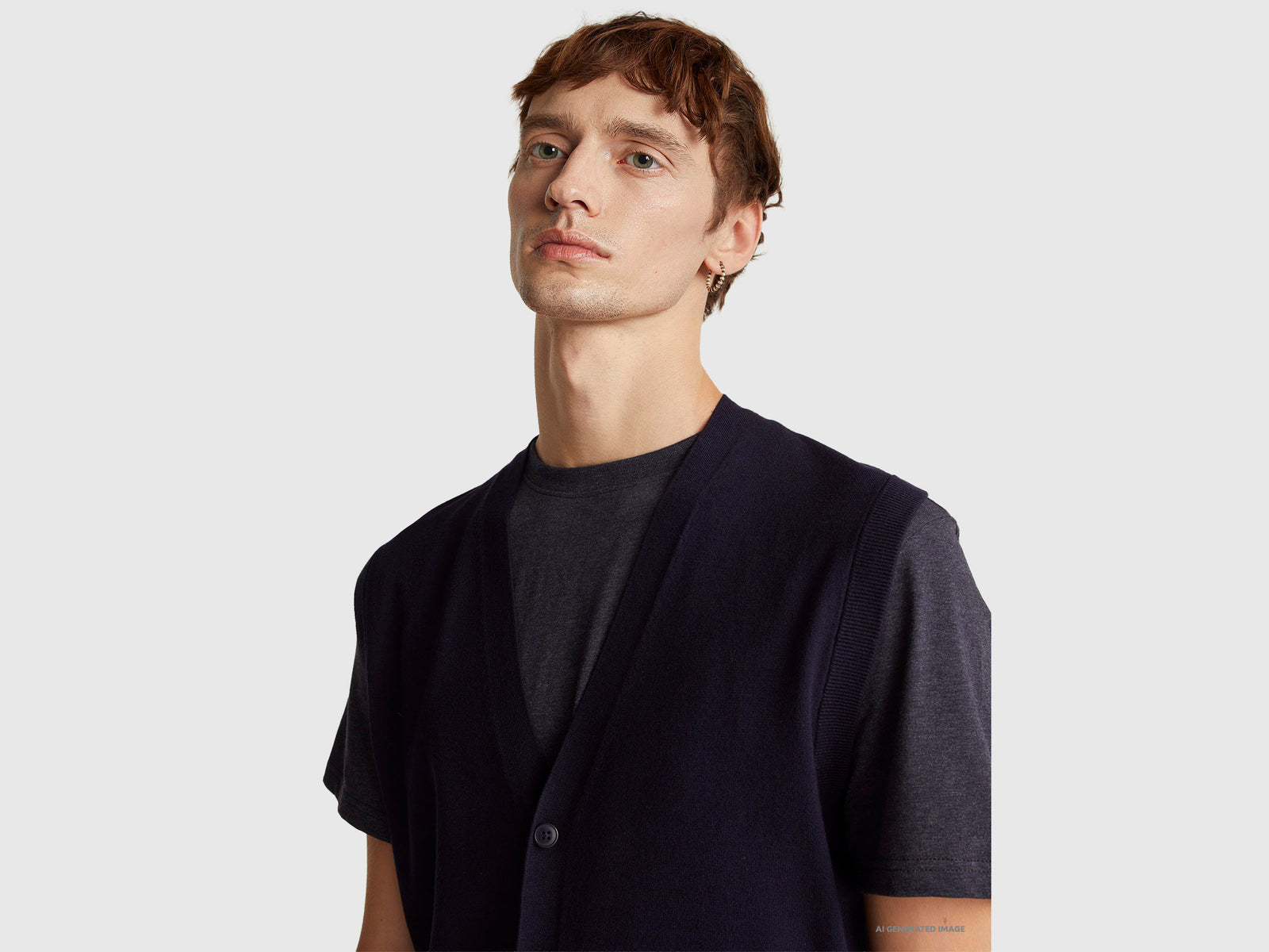 Colete de malha em mistura de viscose - ucb_image_F