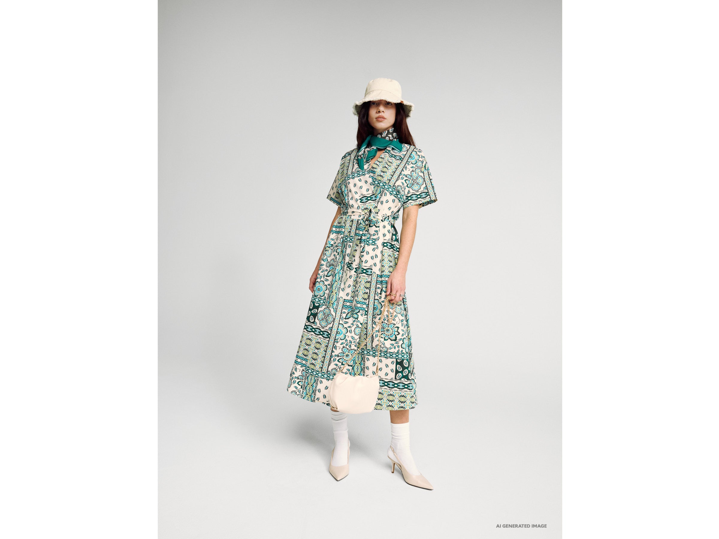 Vestido longuette com estampa bandana - ucb_image_F