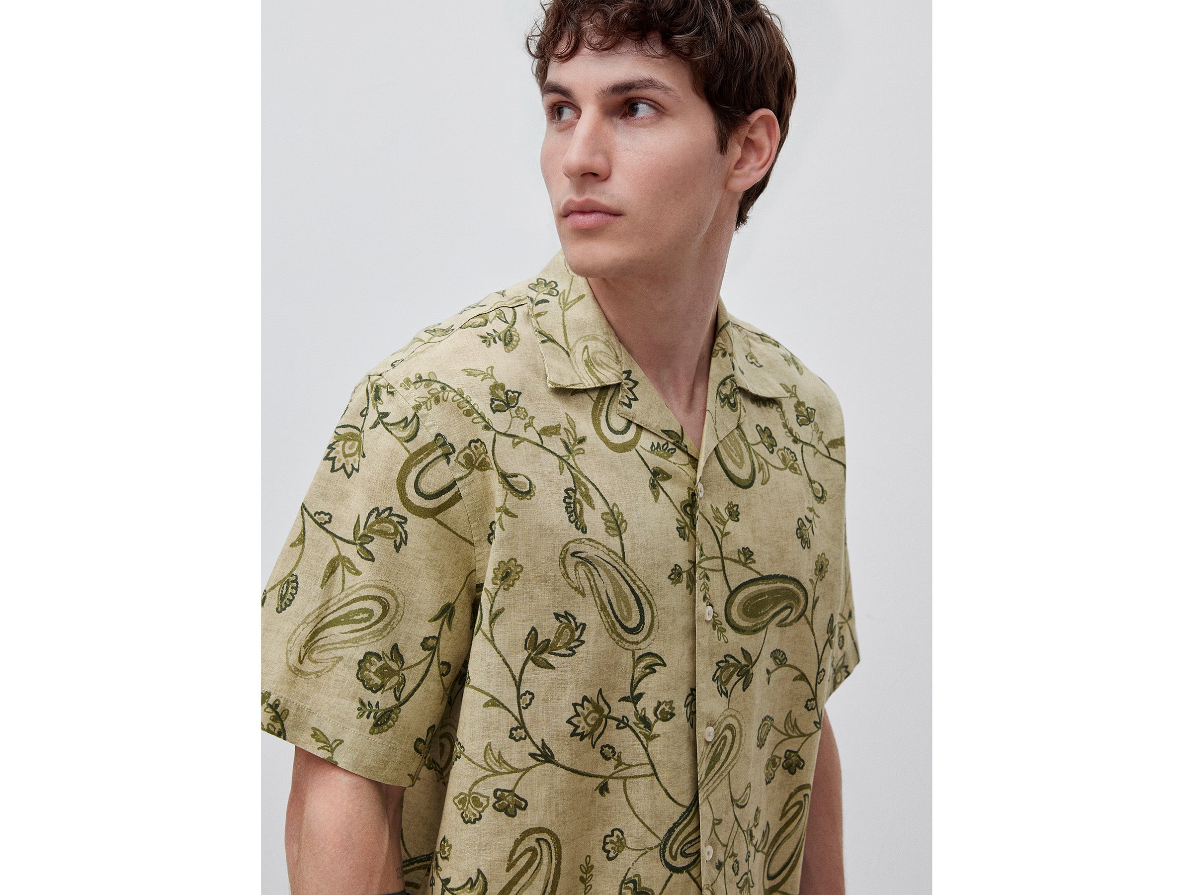 Camisa estampada em mistura de linho - ucb_image_FY
