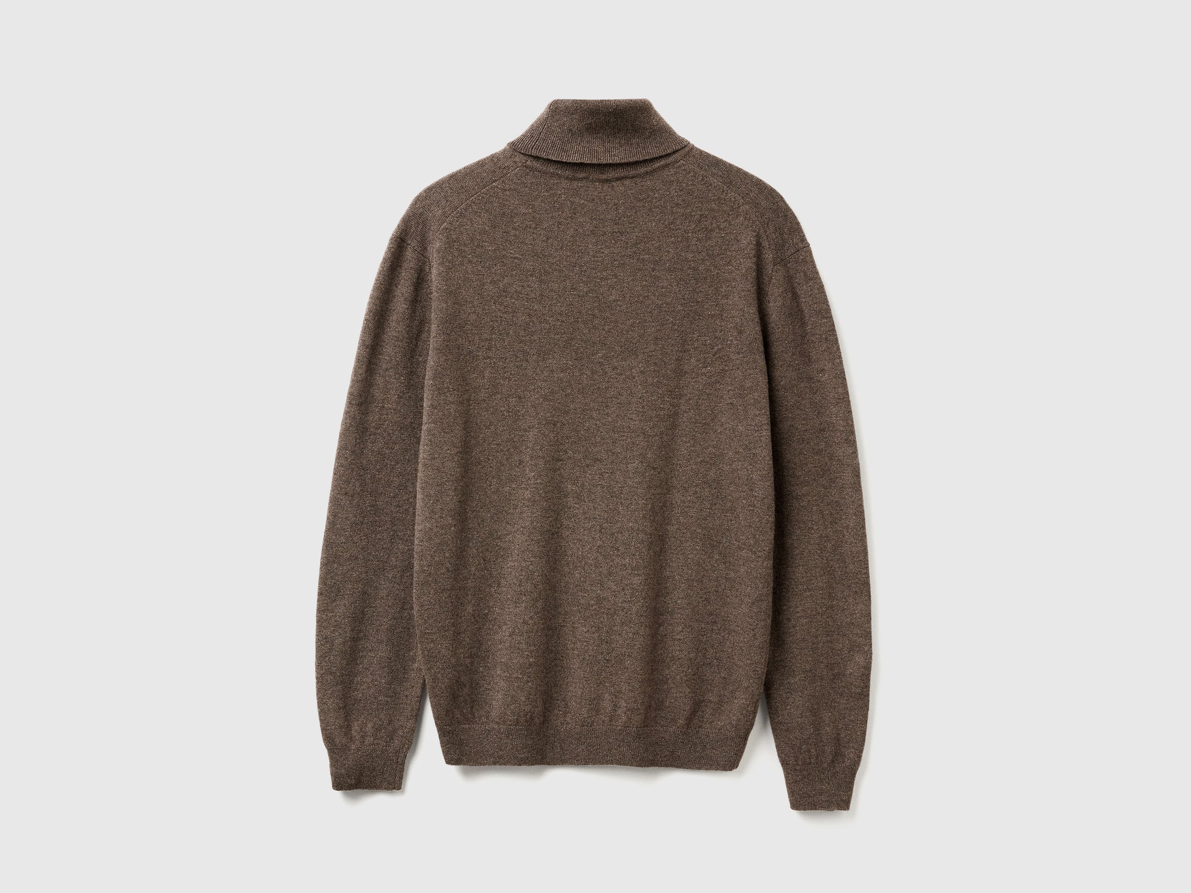 Camisola de gola alta marrom em pura lã Merino - ucb_image_BS