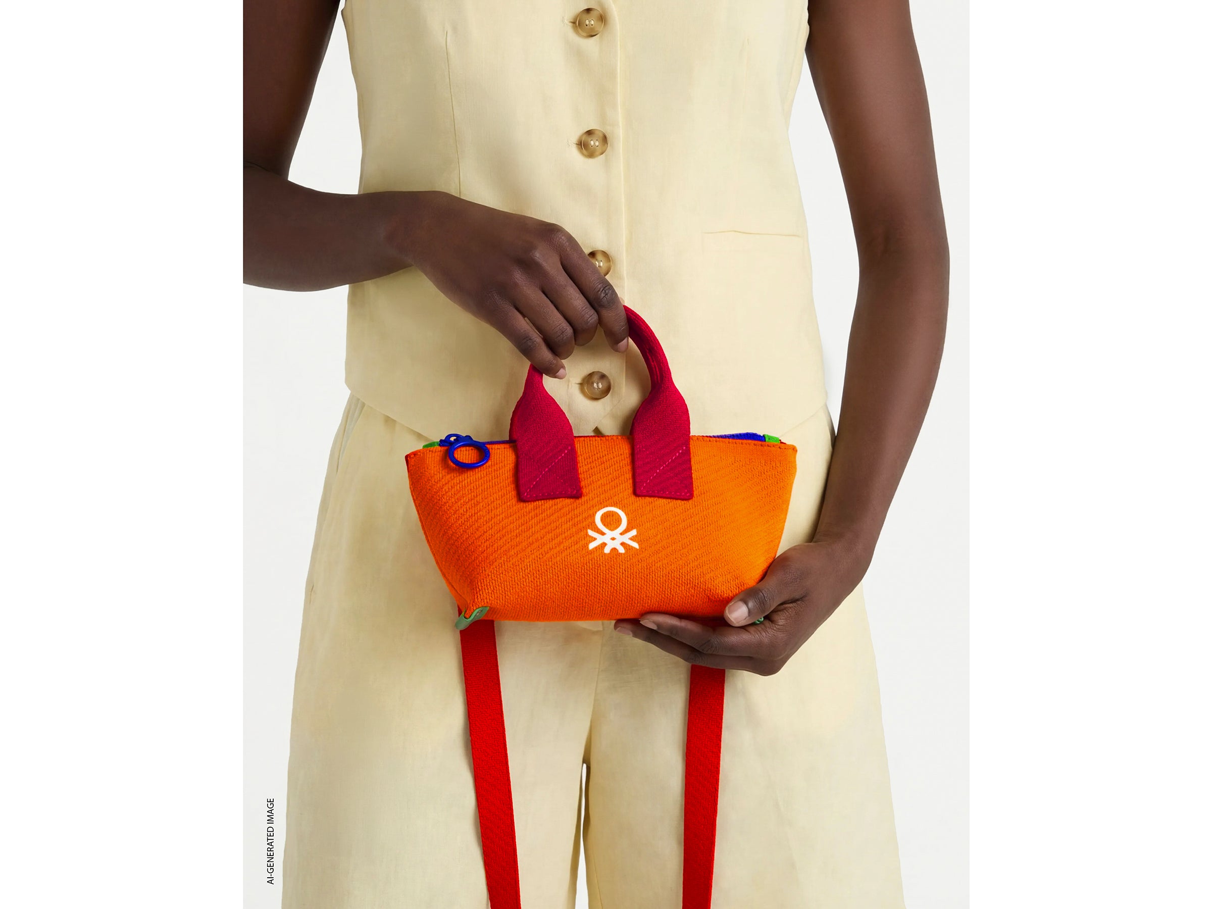 Mini tote with shoulder strap