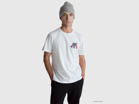 T-shirt relaxed fit com estampa à frente e atrás - ucb_image_F