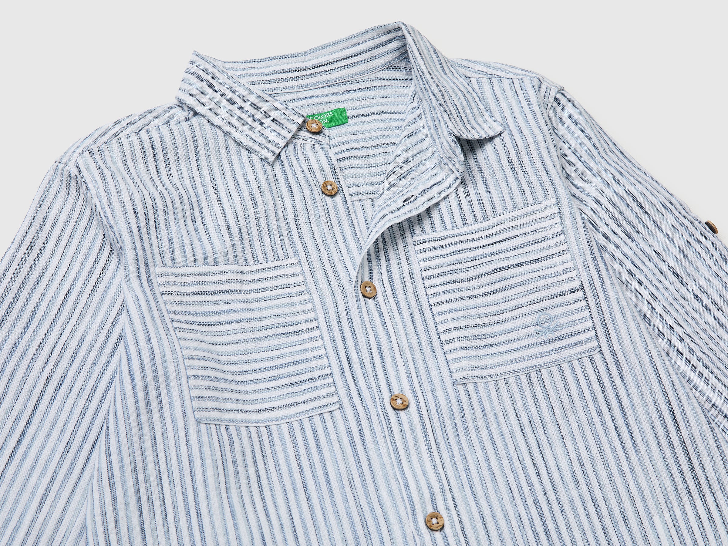 Camisa riscada em mistura de linho - ucb_image_DS1
