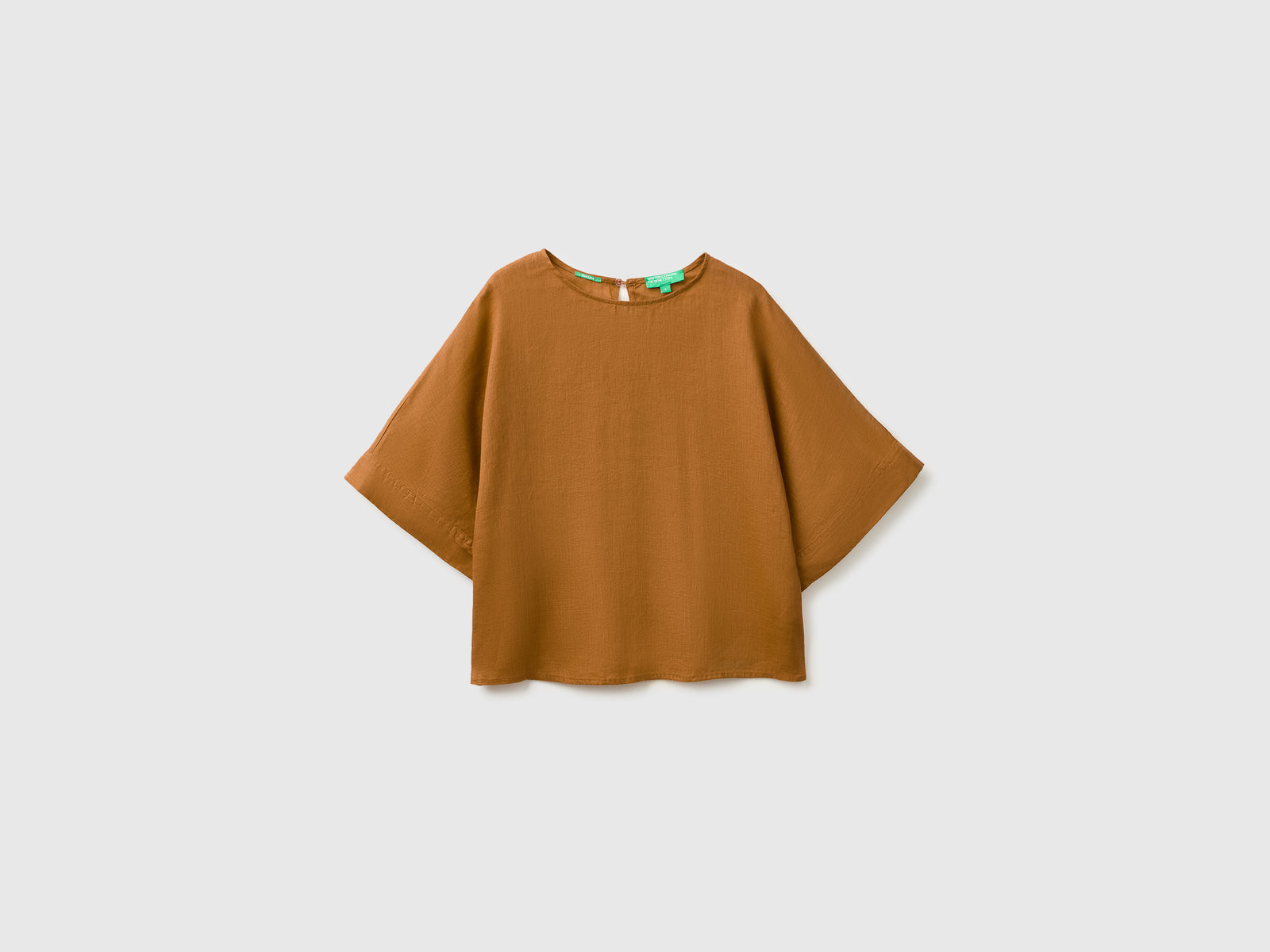 Blusa de gola redonda em linho puro - ucb_image_FS