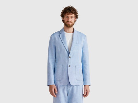 Blazer riscado em mistura de linho - ucb_image_F