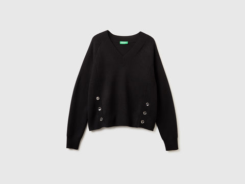 Knit sweater with V-neck - ucb_image_FS