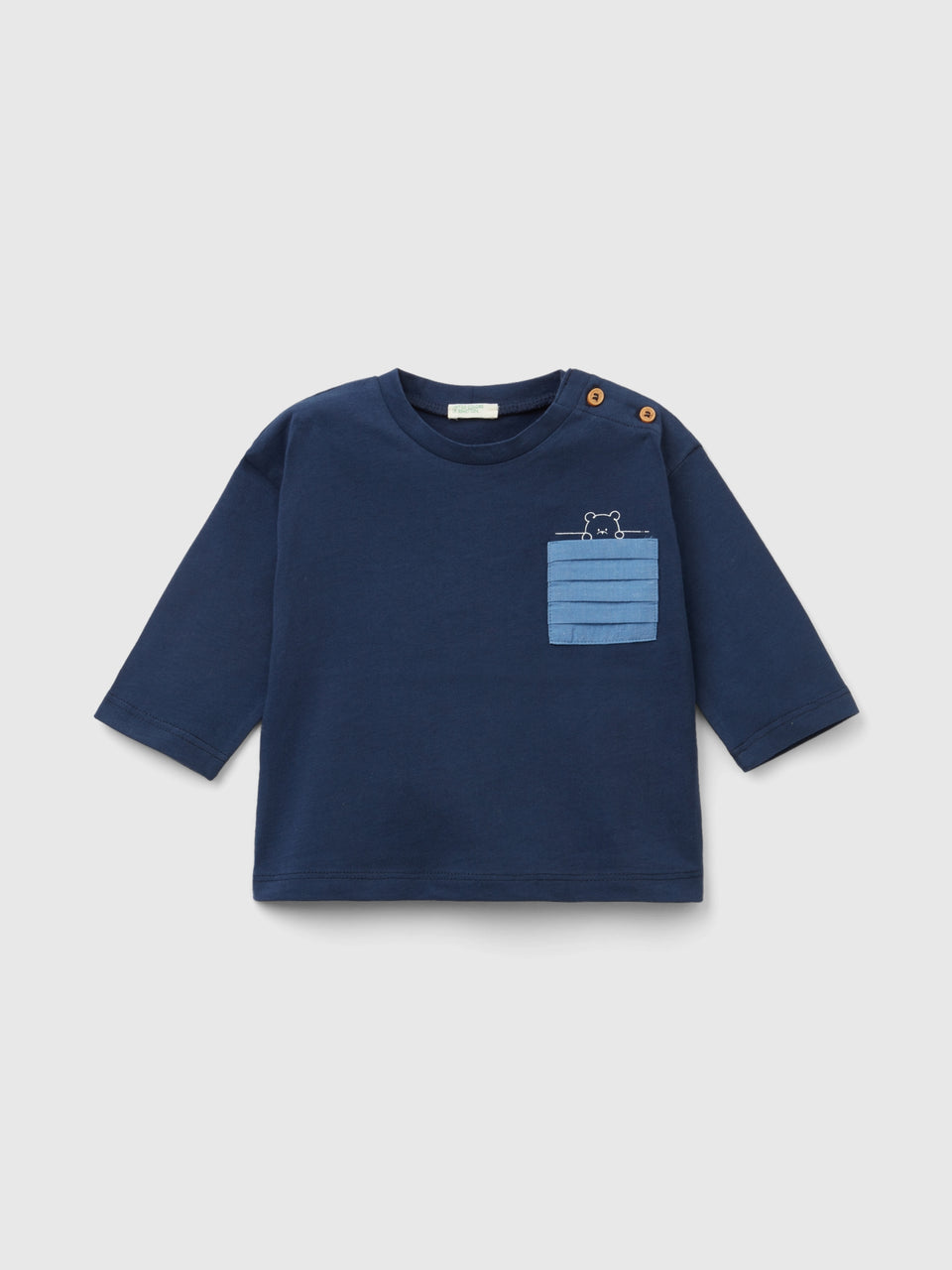 T-shirt com bolso pequeno plissado - ucb_image_FS