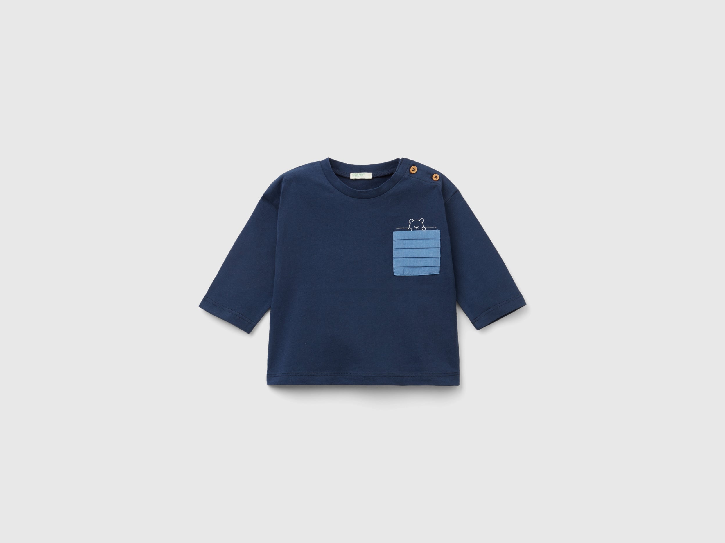 T-shirt com bolso pequeno plissado - ucb_image_FS