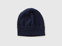 Gorro azul-escuro em pura lã Merino - ucb_image_FS