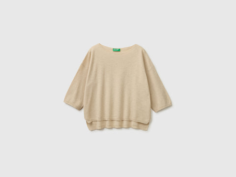 Boxy fit linen blend sweater - ucb_image_FS