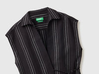 Blusa cruzada em mistura de linho - ucb_image_FY