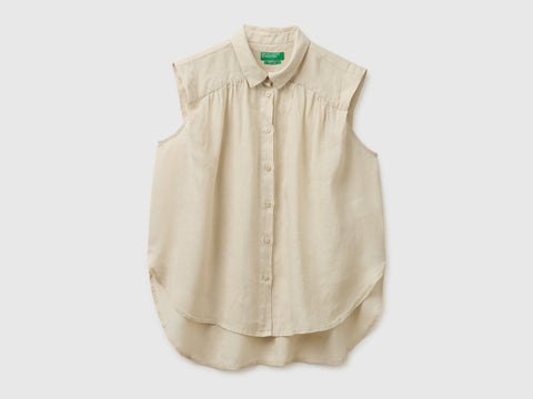 100% linen sleeveless blouse - ucb_image_FS