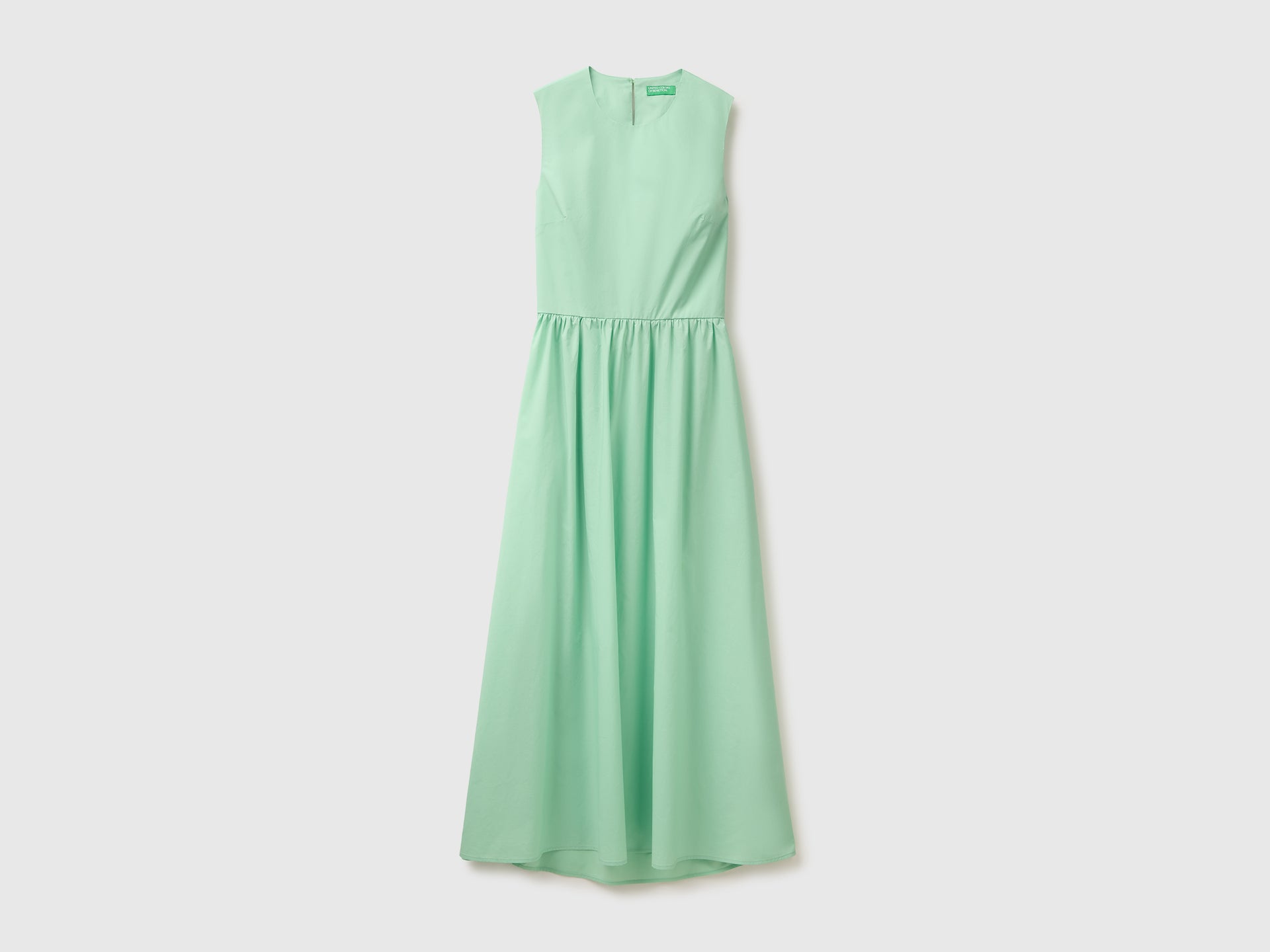 benetton green dress Sleeveless midi dress