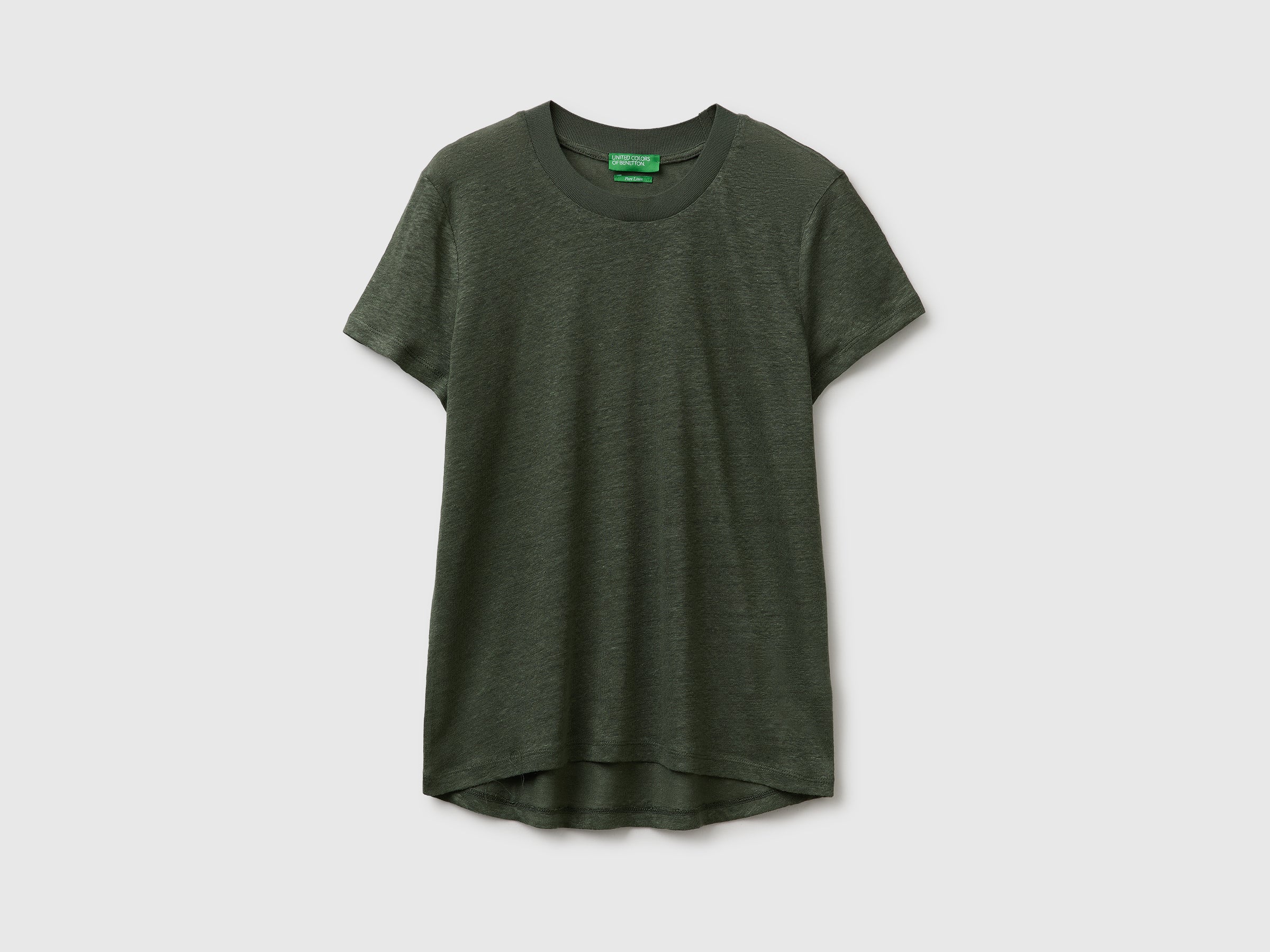 Crew neck T-shirt in pure linen - ucb_image_FS