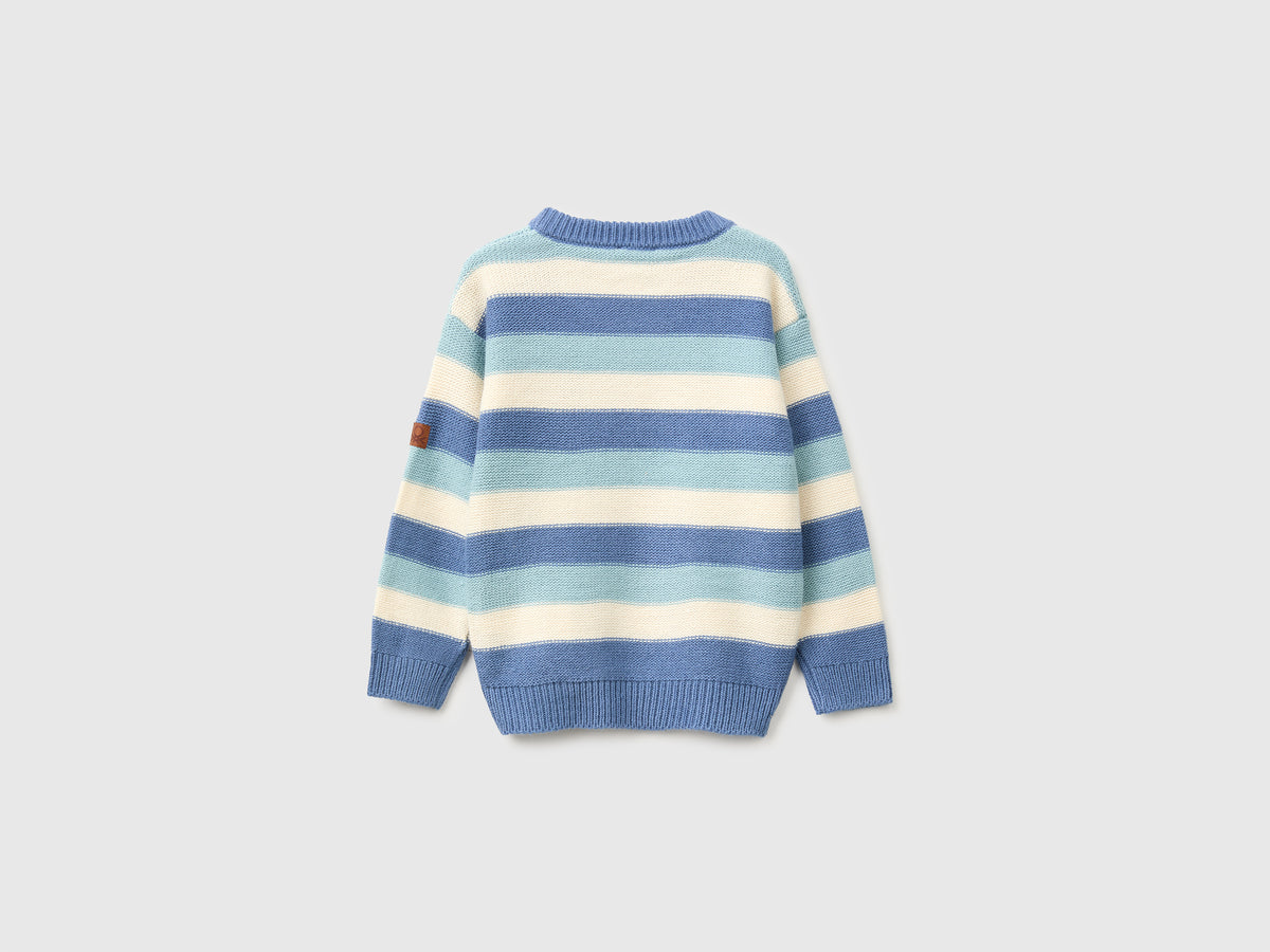 Camisola às riscas em mistura de lã - ucb_image_BS