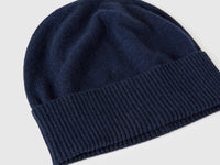 Gorro azul-escuro em pura lã Merino - ucb_image_DS1
