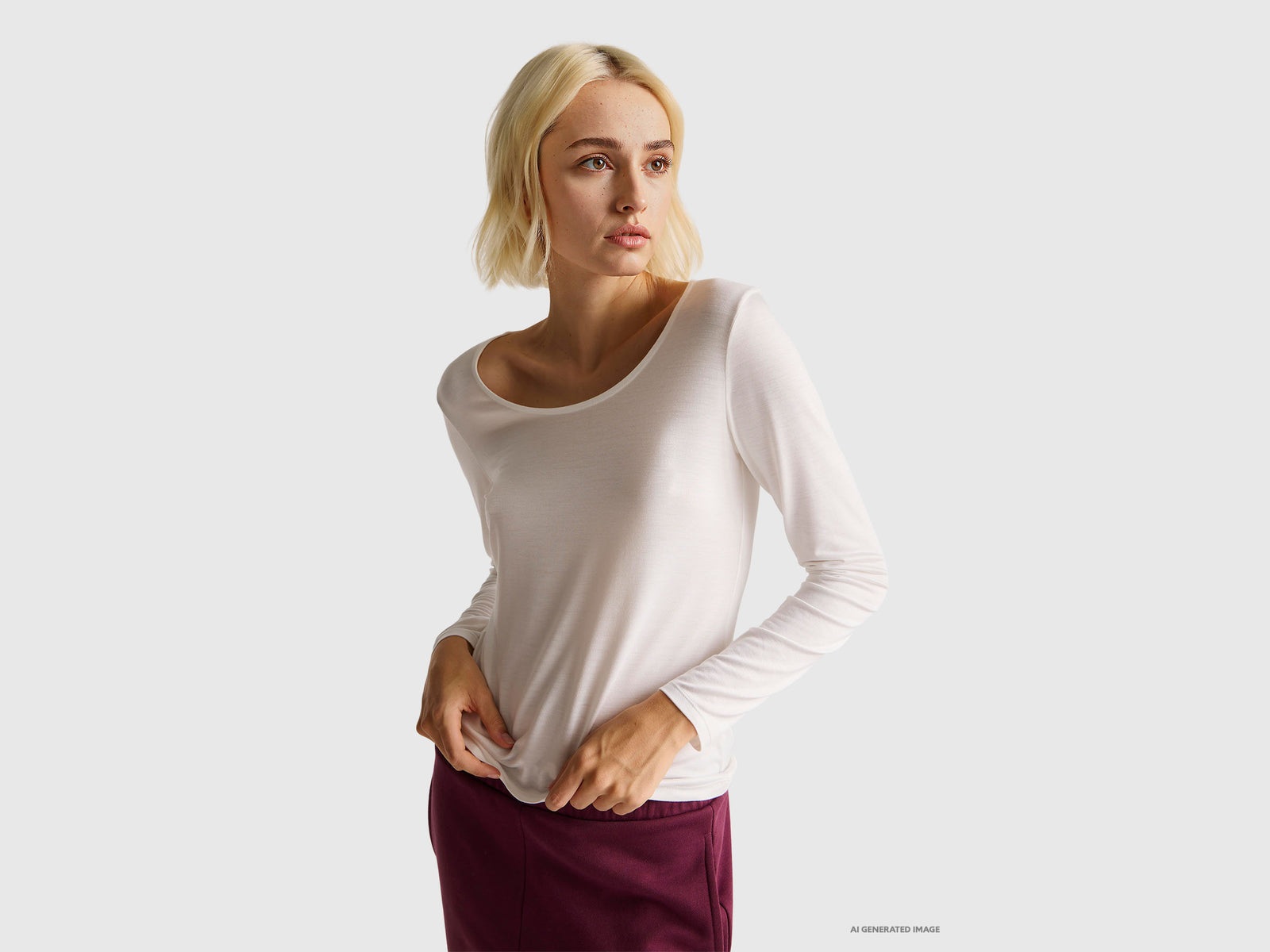 T-shirt slim fit em viscose stretch - ucb_image_F