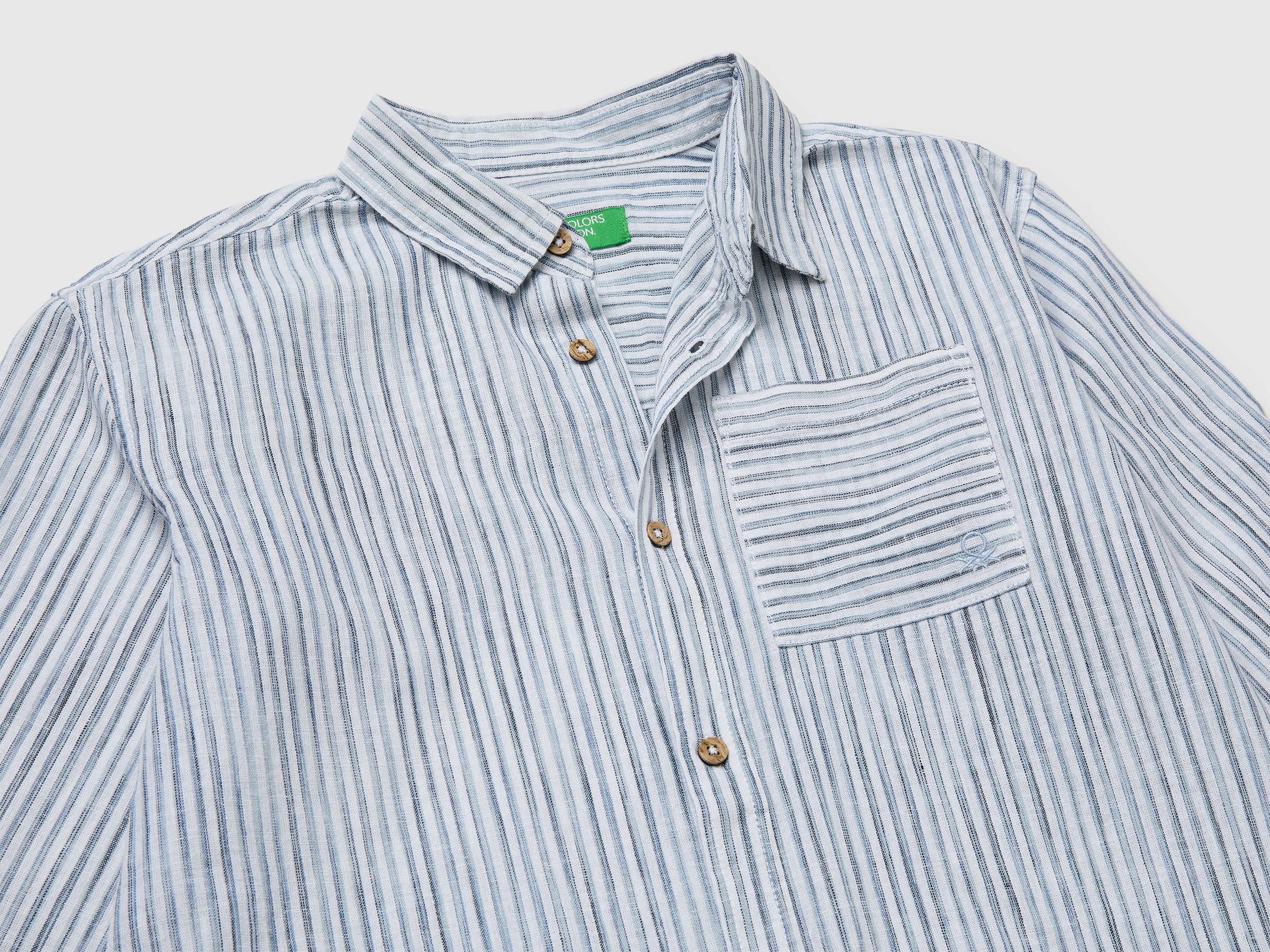 Striped linen blend shirt - ucb_image_DS1