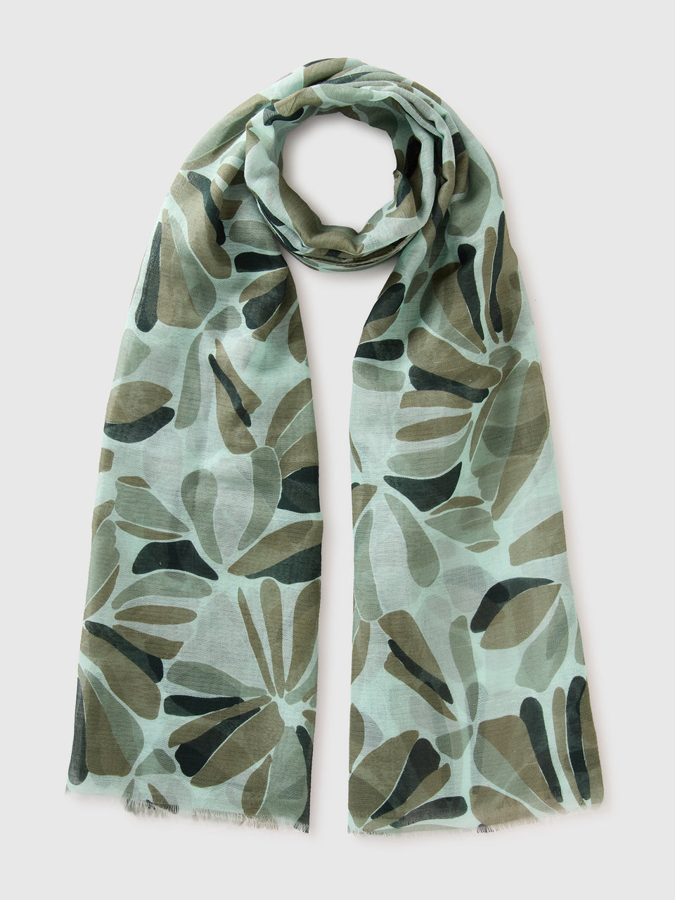 Floral linen blend scarf - ucb_image_FS