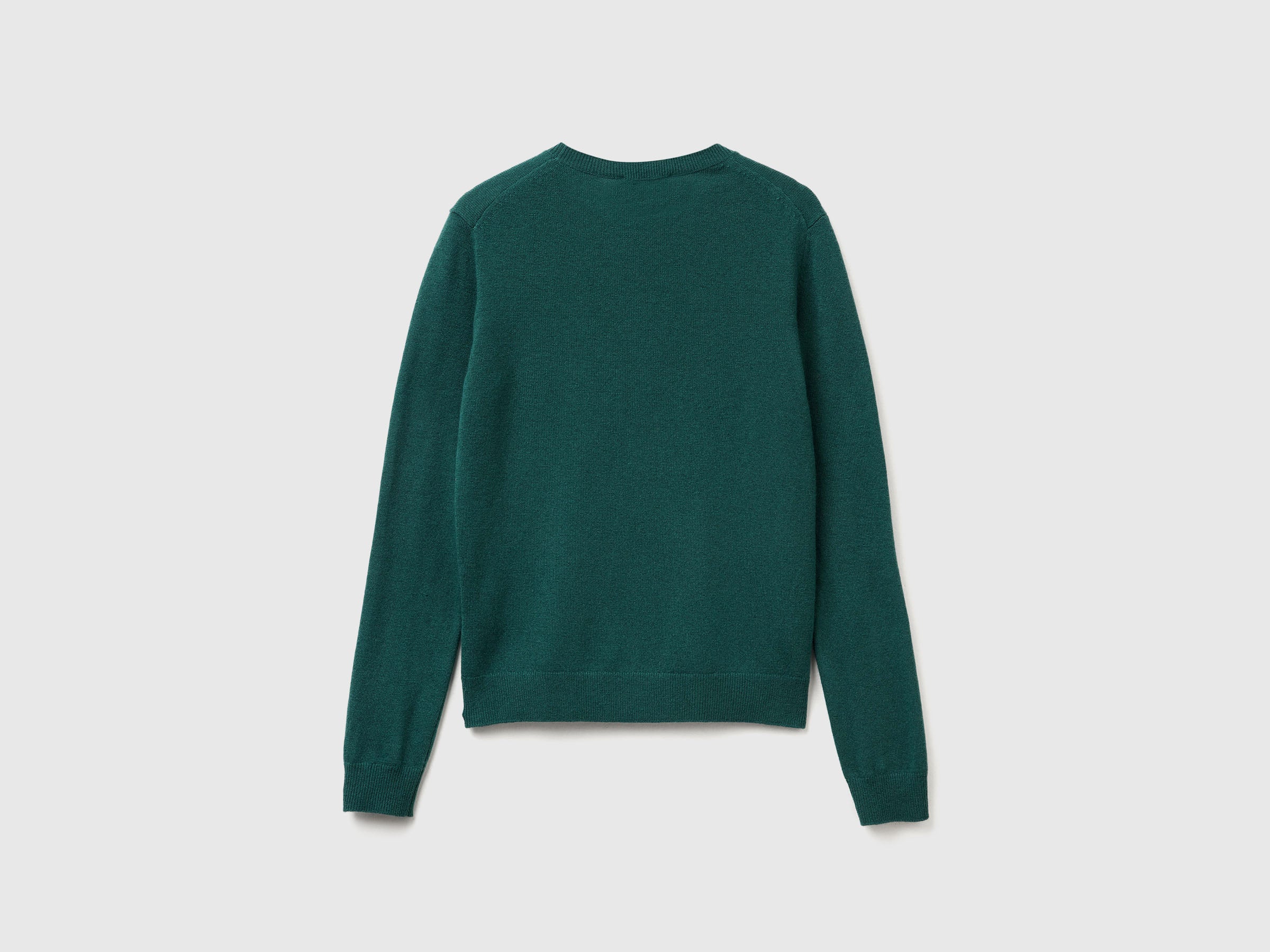 Camisola de gola redonda verde em lã Merino - ucb_image_BS