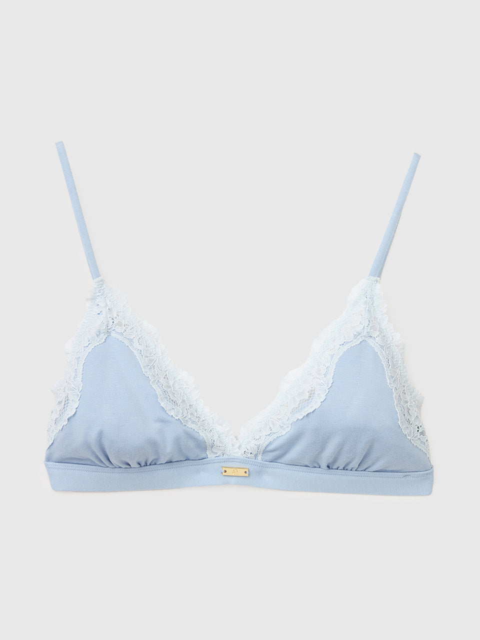 Silk blend triangle bra with lace - ucb_image_FS