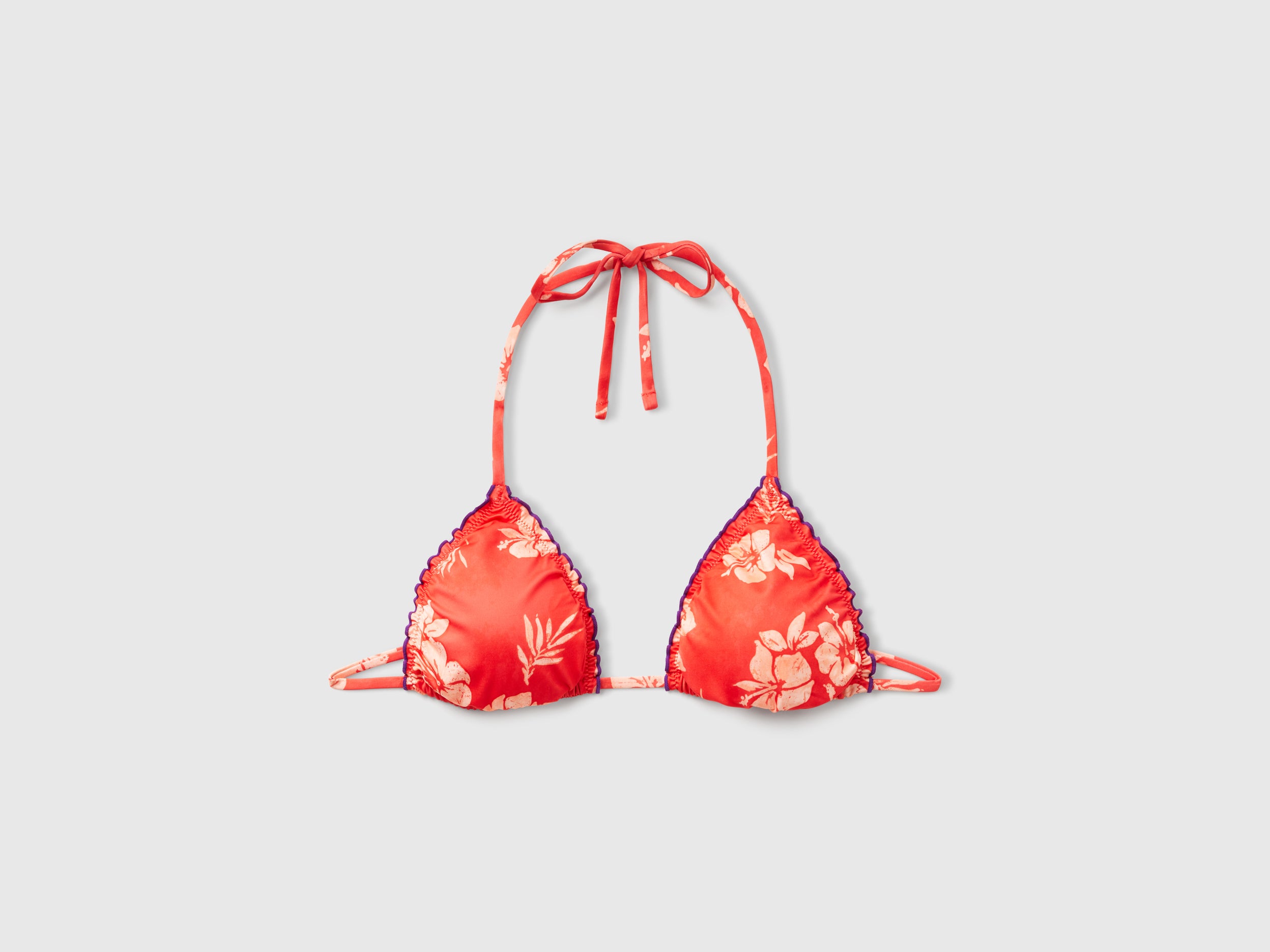 Triângulo de praia acolchoado com estampa de flores - ucb_image_FS