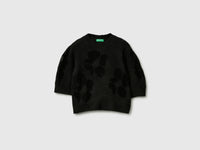Camisola de manga curta com intársia de flores - ucb_image_FS