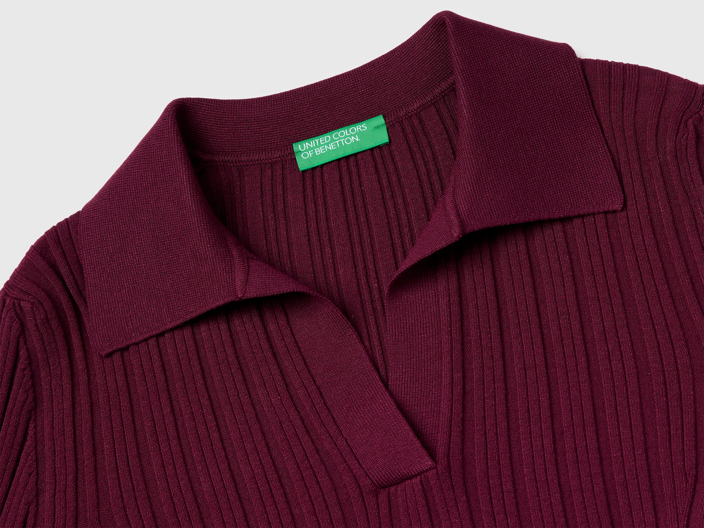 Ribbed sweater with polo collar - ucb_image_DS1