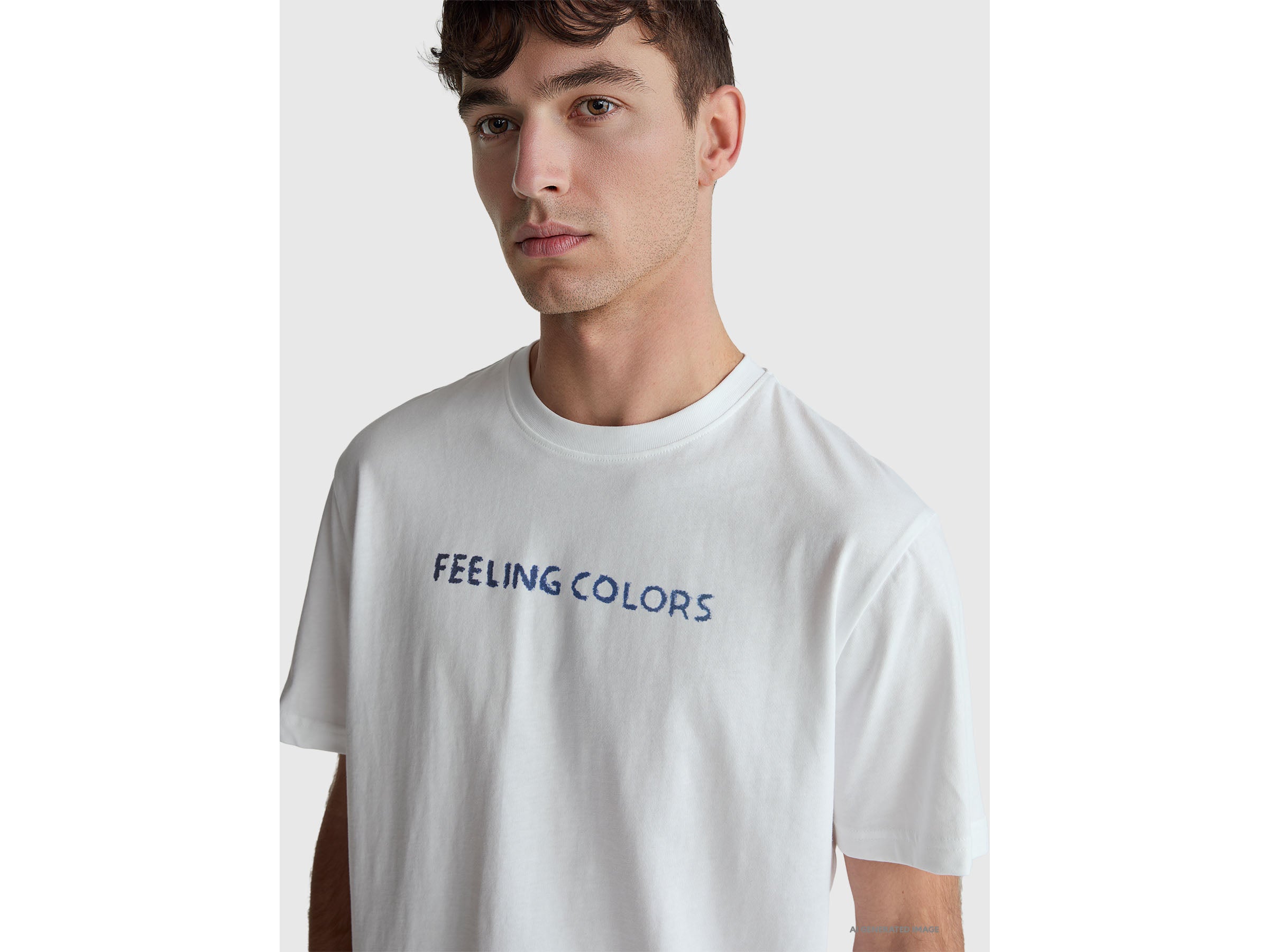T-shirt relaxed fit com estampa à frente e atrás - ucb_image_FY