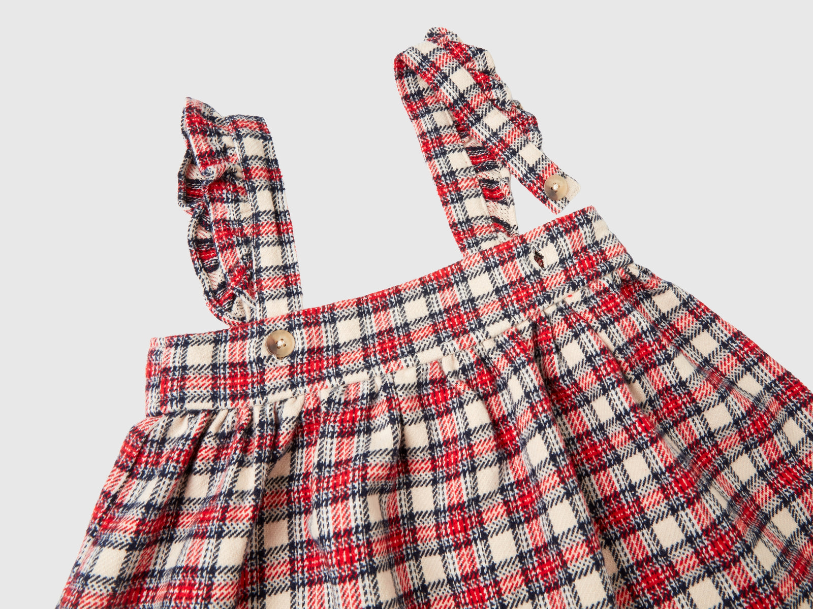 Vestido aos quadrados com folhos - ucb_image_DS1