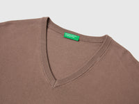 V-neck sweater in tricot cotton - ucb_image_DS1