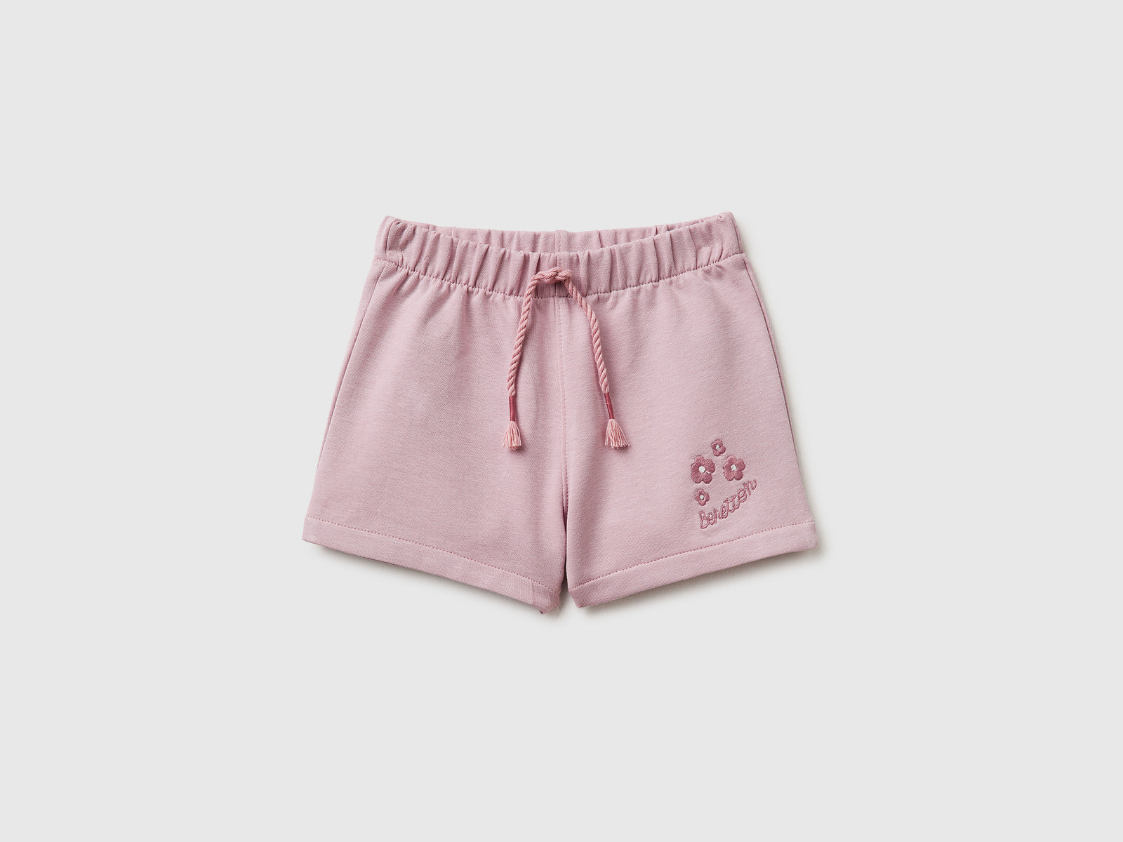 Fleece shorts with floral embroidery - ucb_image_FS