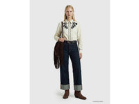 Jeans cropped com dobra lavagem rinse - ucb_image_FY