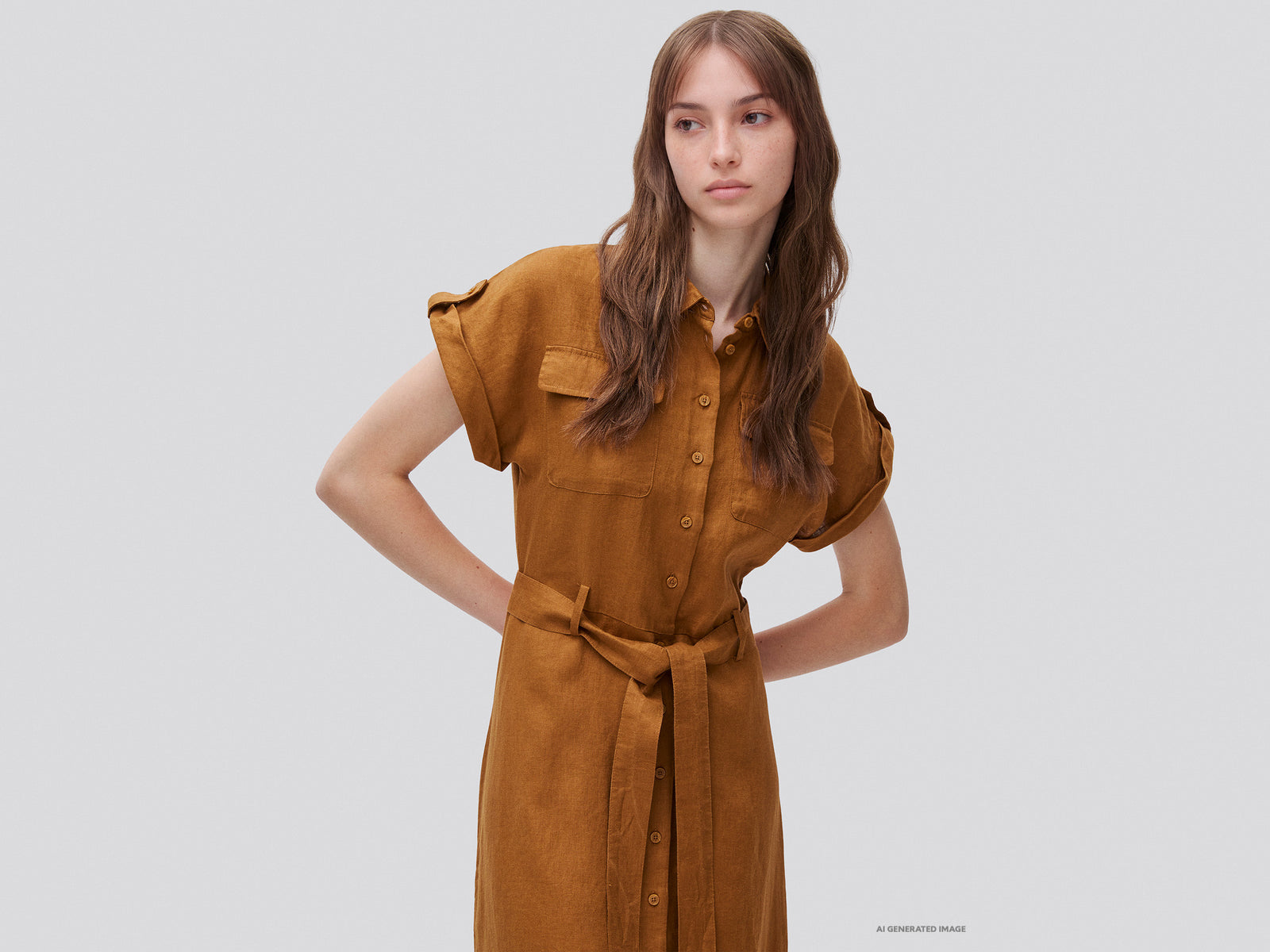 Chemise midi em linho puro - ucb_image_F