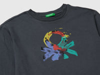 T-shirt com estampa logótipo em algodão orgânico - ucb_image_DS1