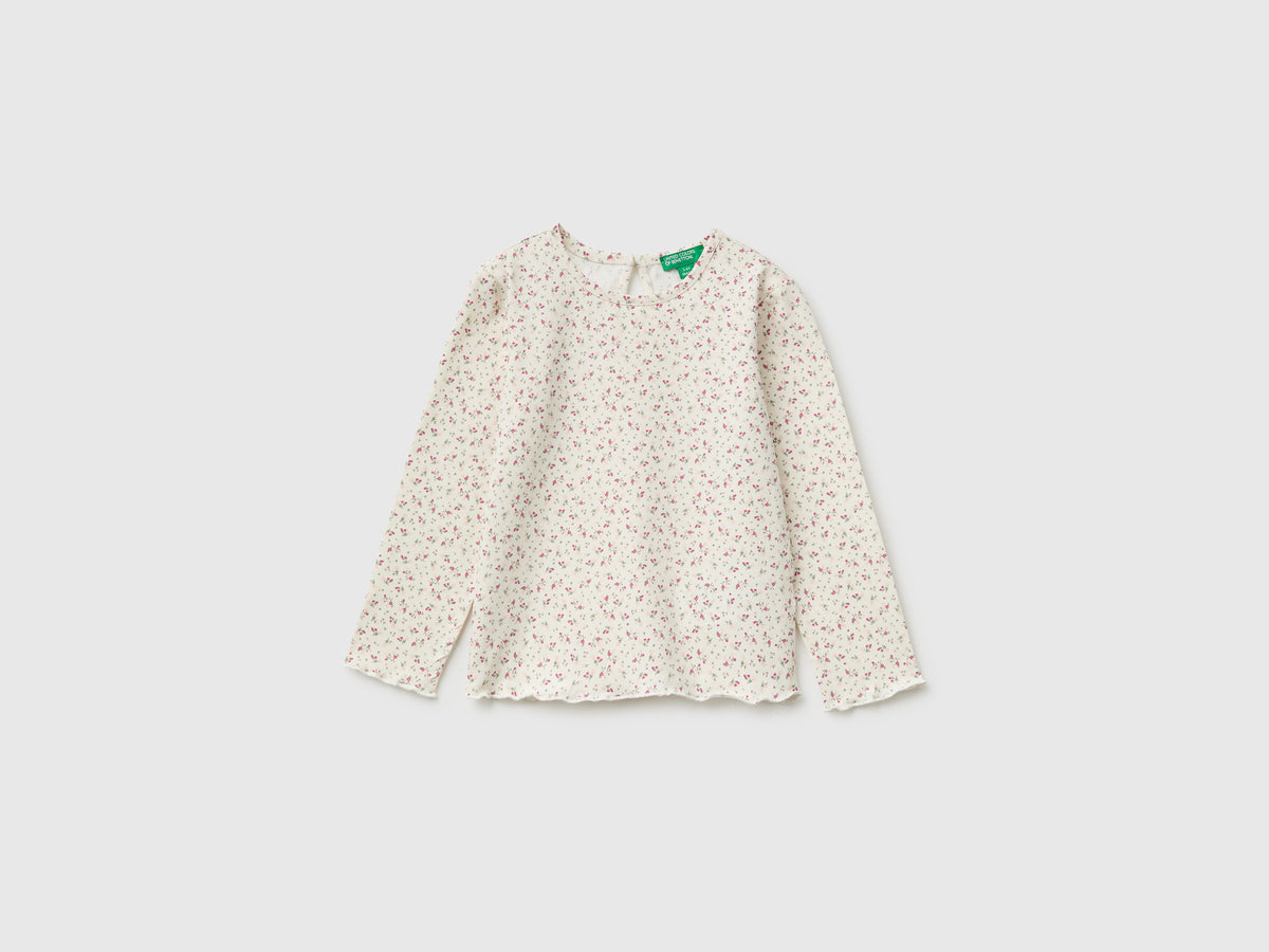 T-shirt às flores em algodão stretch - ucb_image_FS