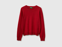 Strawberry red sweater in tricot cotton - ucb_image_FS