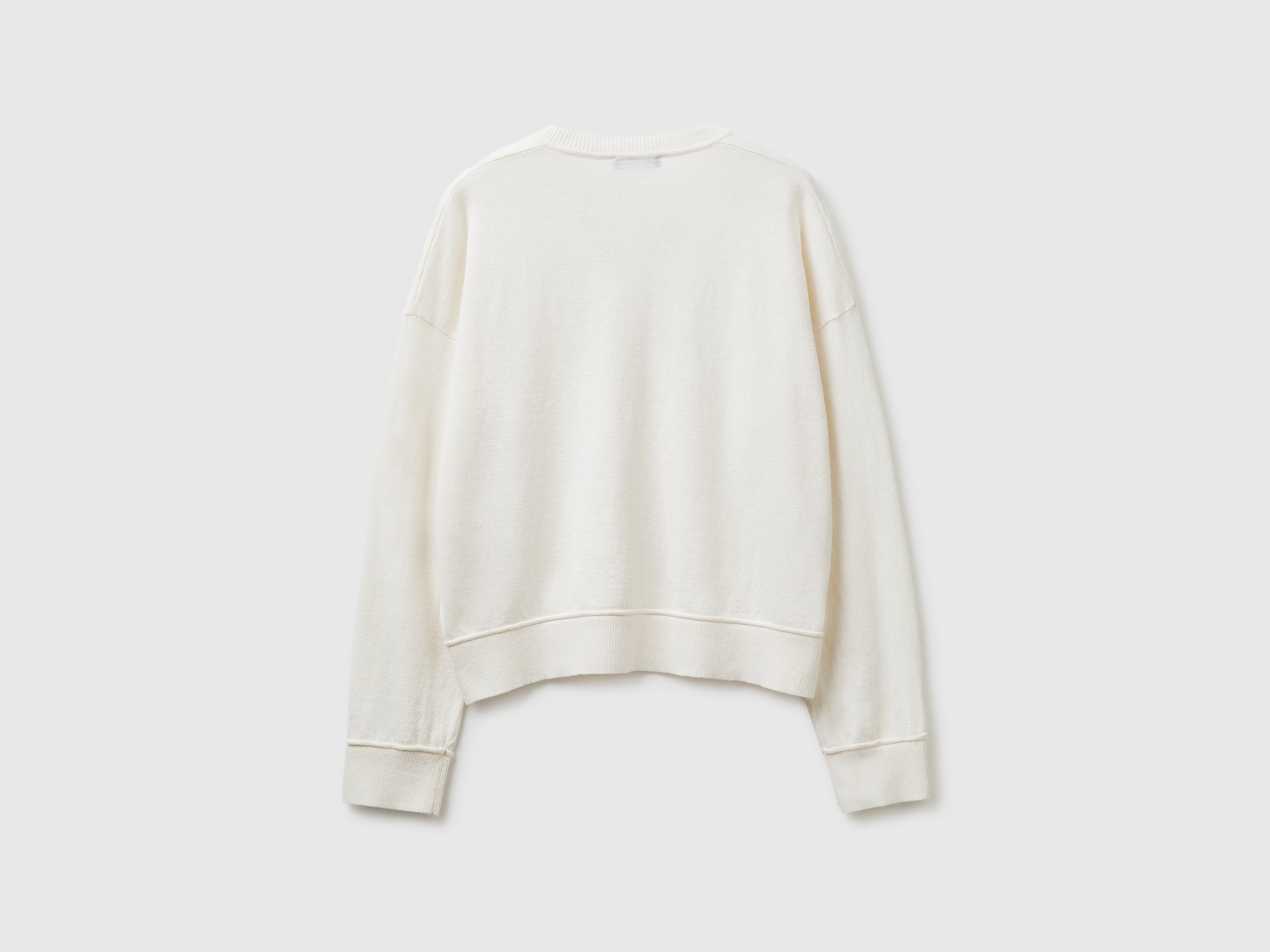 V-neck sweater in cotton and wool - ucb_image_BS