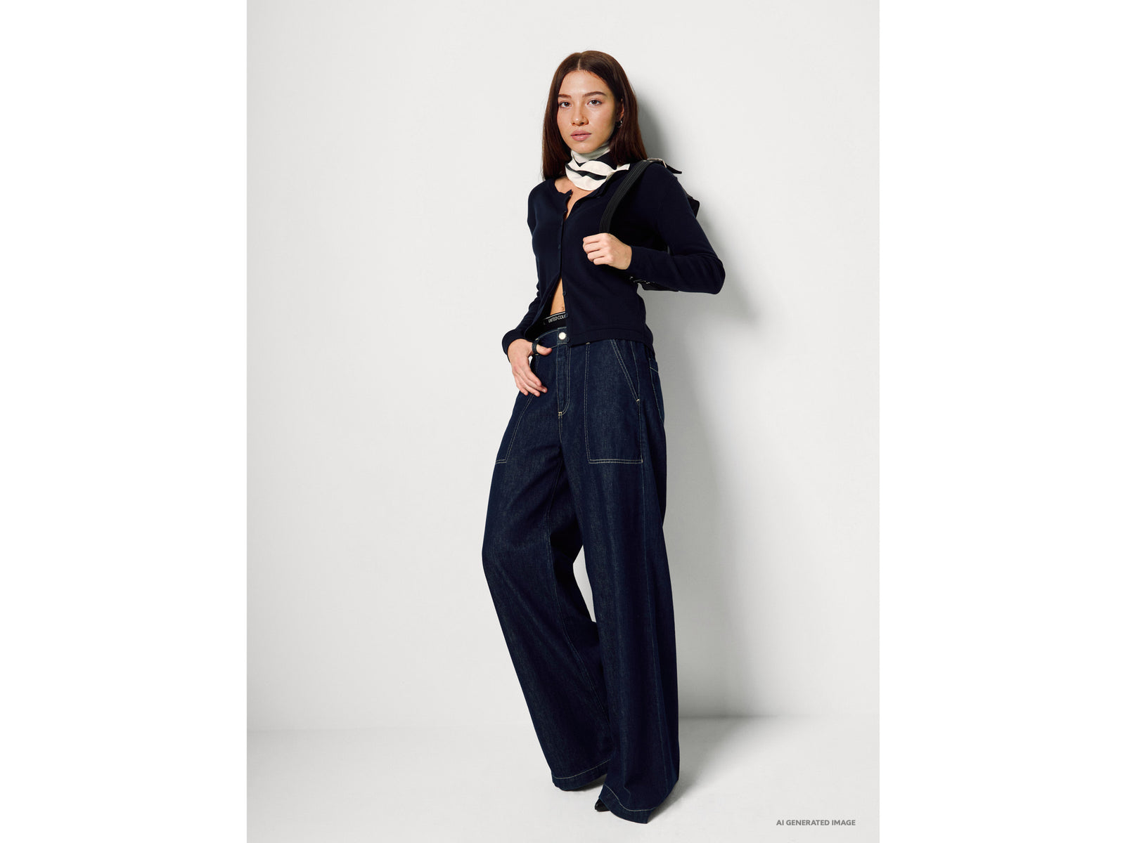 Midnight blue 100% cotton cardigan