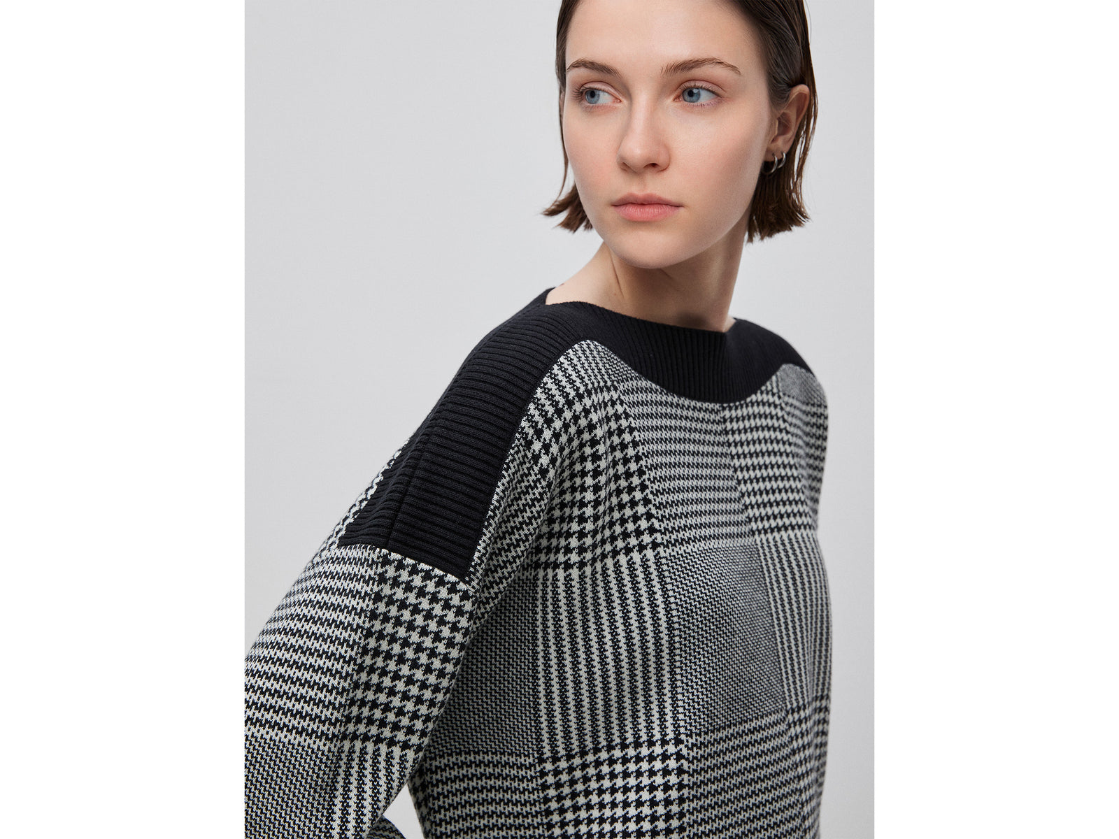 Boxy fit Prince of Wales shirt