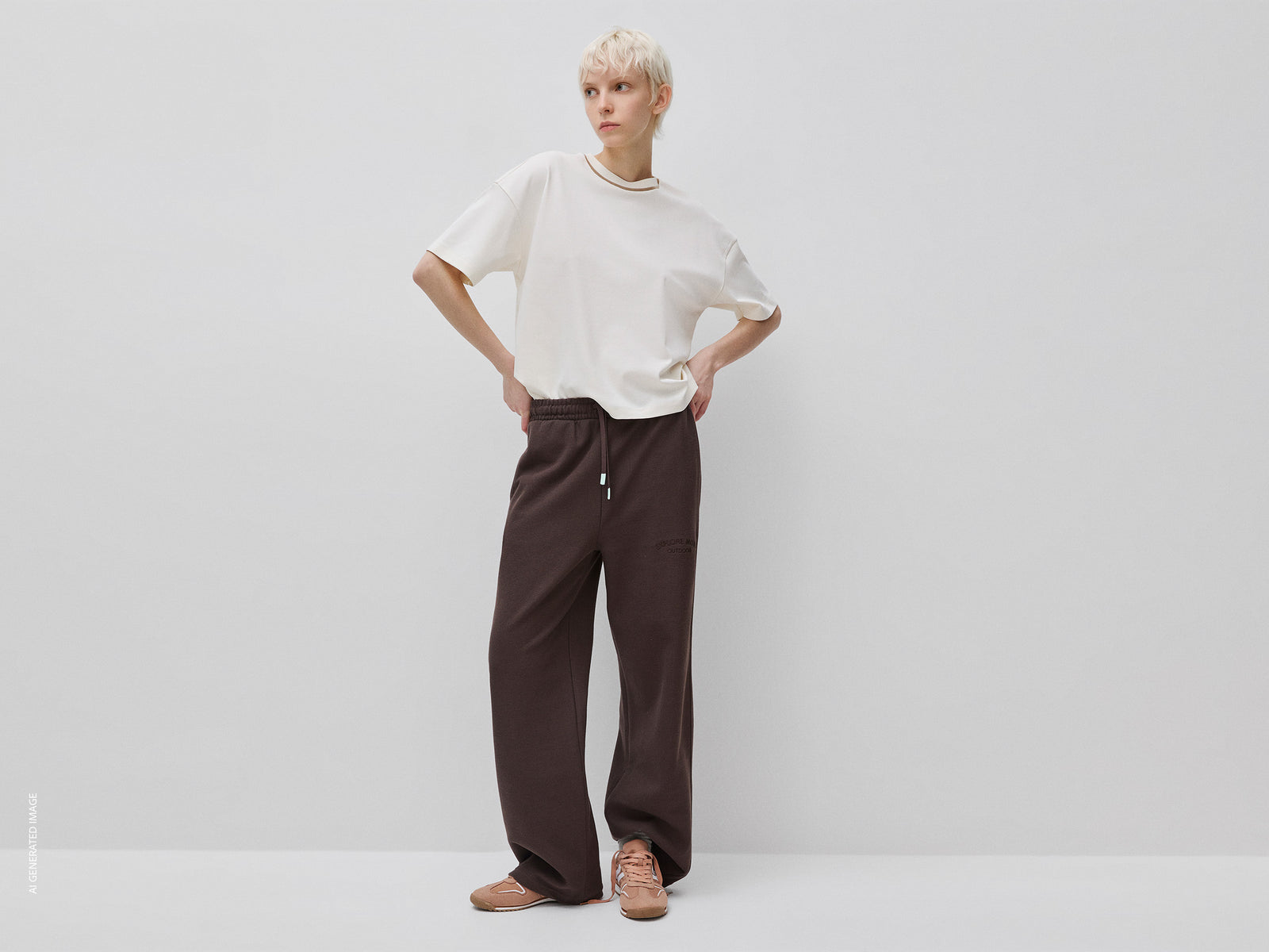 Sports trousers with embroidery