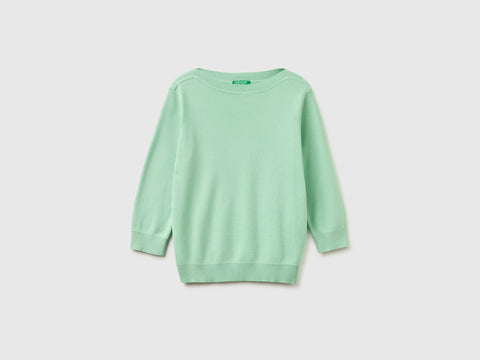 Sage green sweater with boat neck - ucb_image_FS