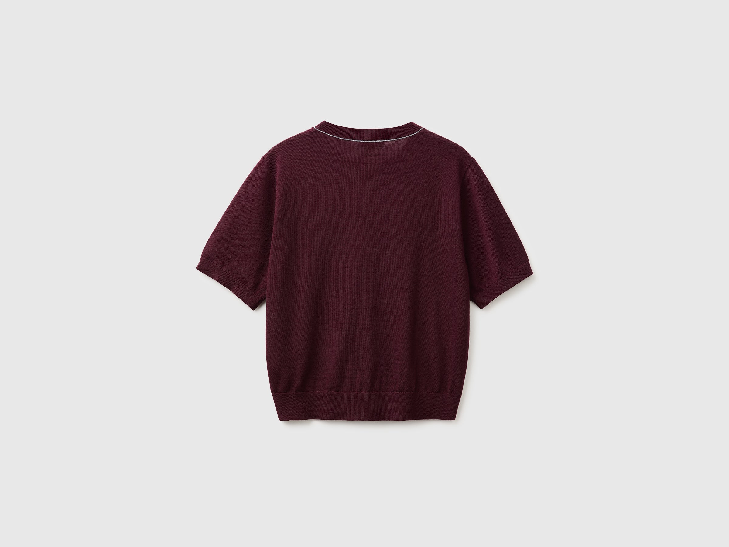 Camisola de manga curta em pura lã Merino - ucb_image_BS