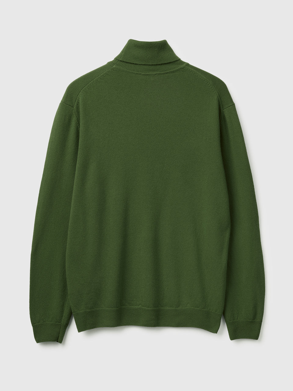 Camisola de gola alta verde-oliva em pura lã Merino - ucb_image_BS